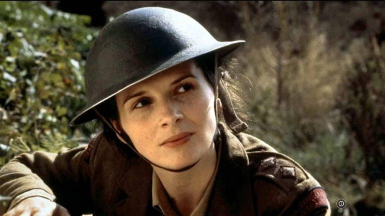 A atriz Juliette Binoche em "O Paciente Inglês"