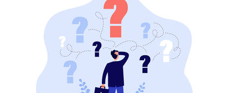 Pensive man standing and making business decision isolated flat vector illustration. Cartoon businessman choosing work strategy for success. Questions dilemma and options confusion concept

Foto: Bro Vector /Stock Adobe