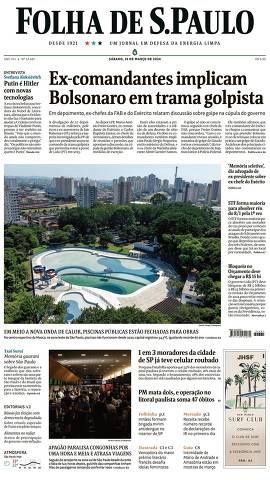 Capa da Edição Nacional da Folha