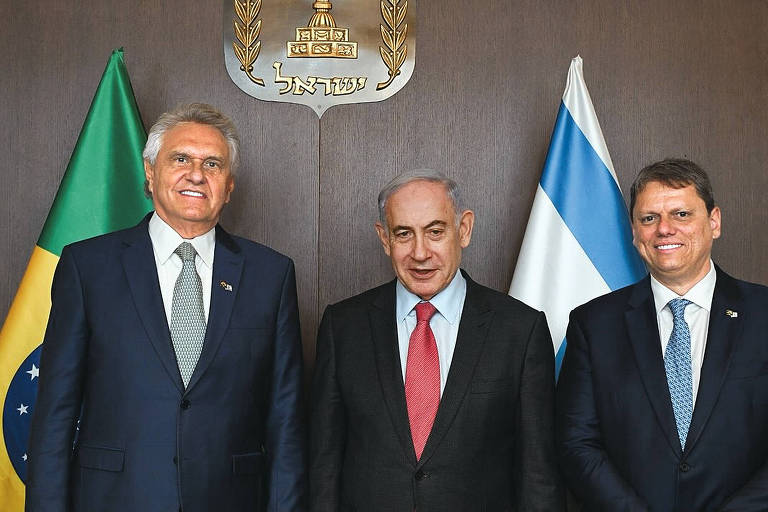 Tarcísio e Caiado visitam Netanyahu em Israel e cutucam governo Lula