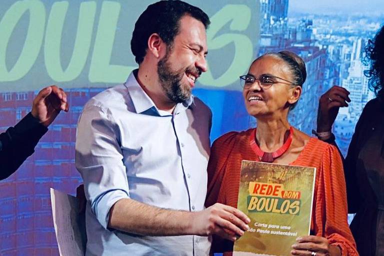 Boulos e Marina fazem ato de pré-campanha e ignoram manifestações da esquerda