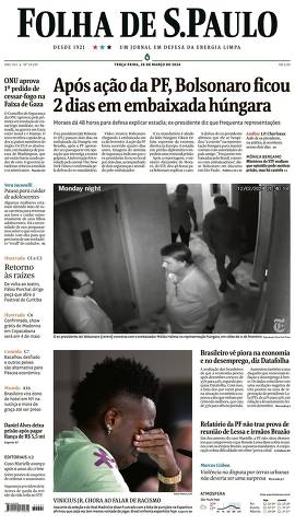 Capa da Edição Nacional da Folha