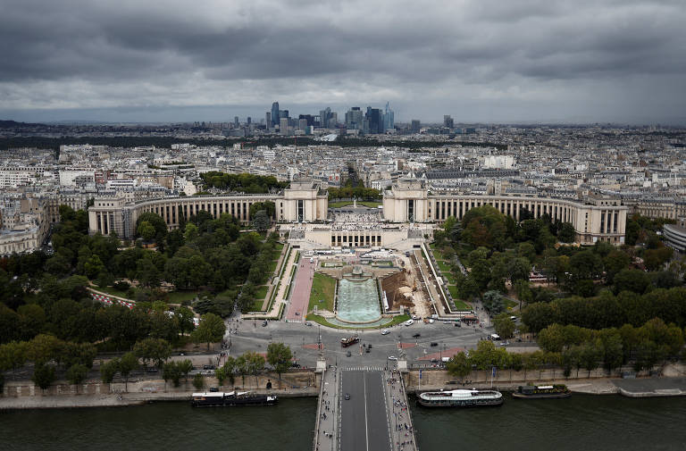 Praça do Trocadéro, cenário do atletismo e do ciclismo de estrada