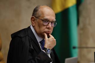 O ministro do Supremo Gilmar Mendes durante sessão da corte 