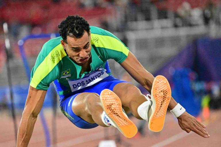 Almir Cunha Dos Santos durante competição dos Jogos Pan-Americanos de Santiago