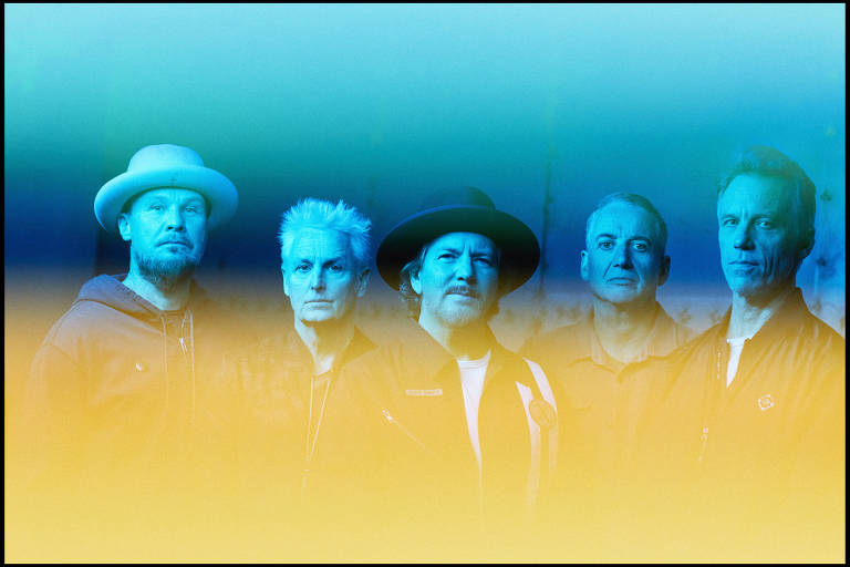 Os membros da banda Pearl Jam, que lançam o disco 'Dark Matter'