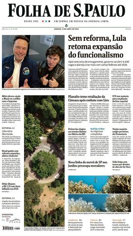 Capa da Edição Nacional da Folha