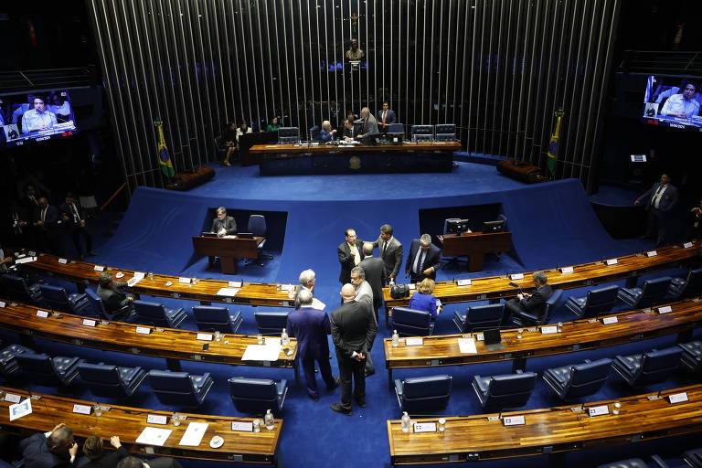 Plenário do Senado durante sessão de votação