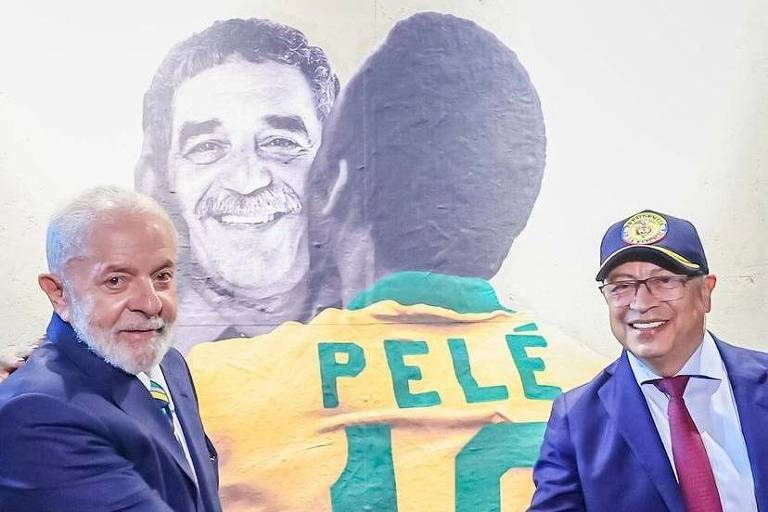 'Beijo' de Pelé em García Márquez prestigiado por Lula e Petro ganhará as ruas de Bogotá