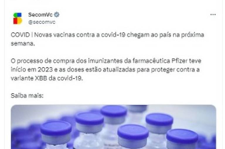 Governo Lula anuncia vacinas da Covid não compradas, depois apaga publicação