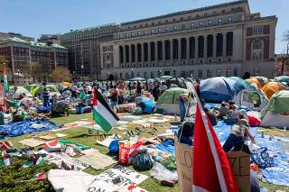 Pro-Palestinian Protests Continue At Columbia University In New York City