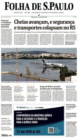 Capa da Edição Nacional da Folha