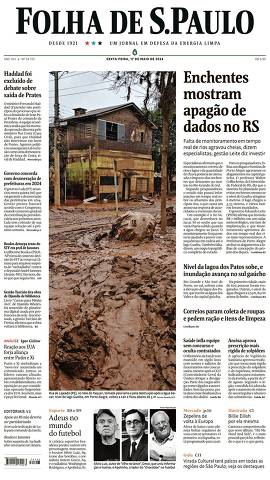 Capa da Edição Nacional da Folha