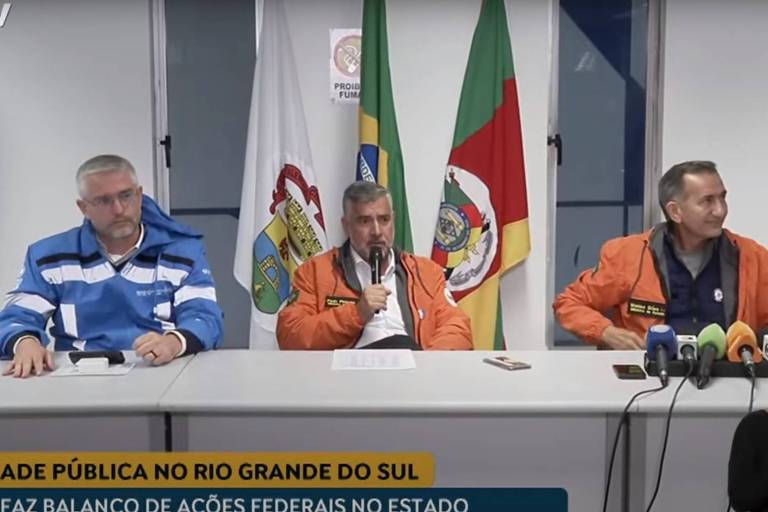 Captura de tela do anúncio em coletiva de imprensa