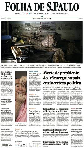 Capa da Edição Nacional da Folha