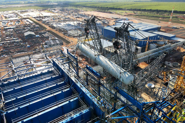 Obra da fábrica da Suzano, em Ribas do Rio Pardo, no Matro Grosso do Sul