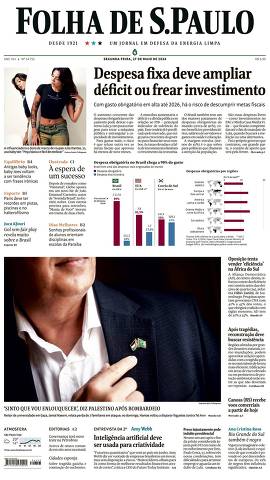 Capa da Edição Nacional da Folha