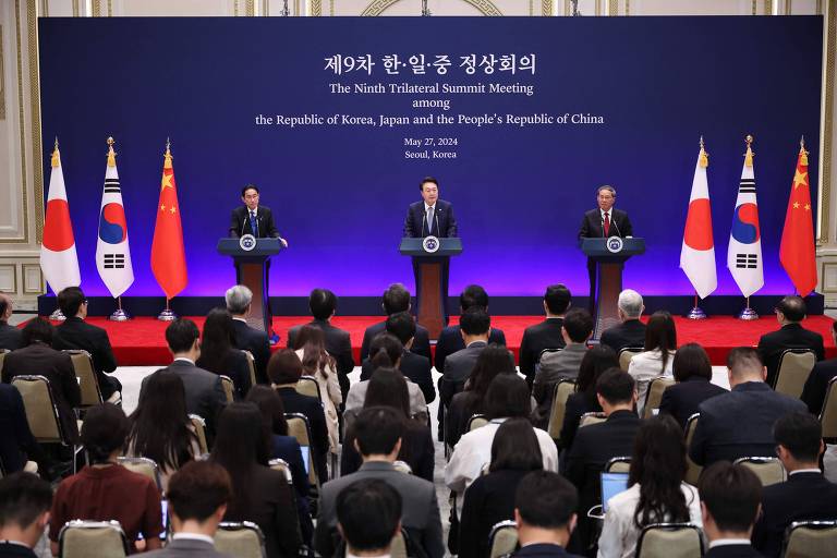 China busca reaproximação com Japão e Coreia do Sul em cúpula trilateral