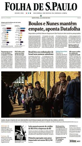 Capa da Edição Nacional da Folha