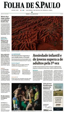 Capa da Edição Nacional da Folha