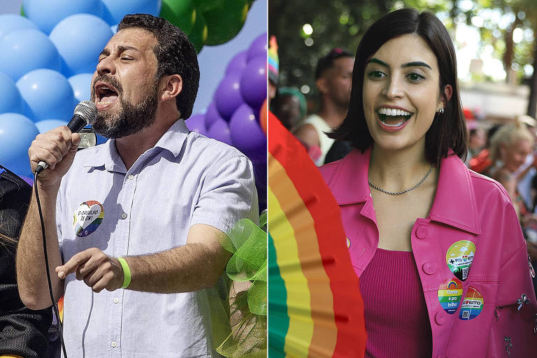 Boulos e Tabata vão à Parada LGBT+ e criticam Nunes por ausência