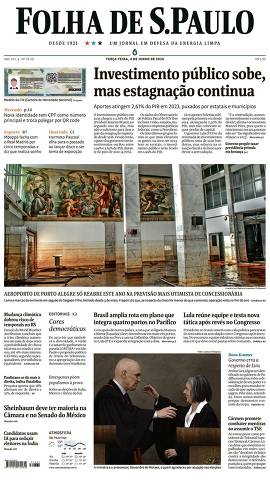 Capa da Edição Nacional da Folha