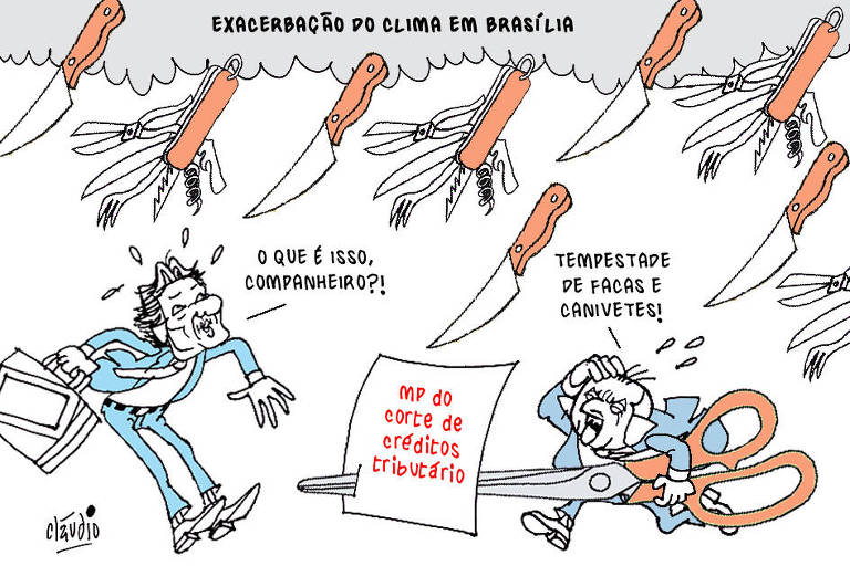 Tempestade de facas e canivetes em Brasília
