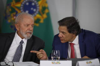 O presidente Lula e o ministro da Fazenda, Fernando Haddad