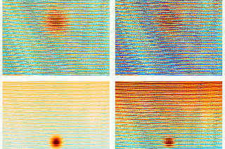 Images of the planet Jupiter created using data collected by some of the Simons ObservatoryÕs microwave detectors. (N. Dachlythra et al./The Astrophysical Journal 2024 via The New York Times)