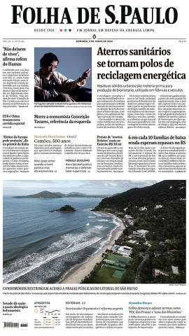 Capa da Edição Nacional da Folha