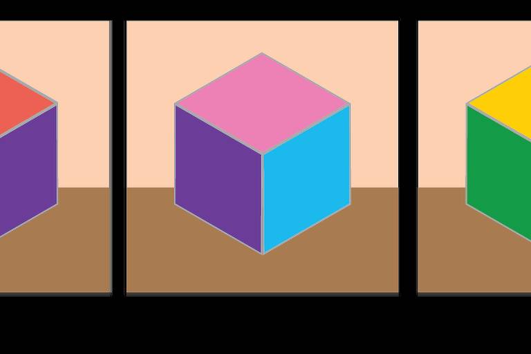 Desafios de Matemática: descubra a cor da face do cubo voltada para baixo