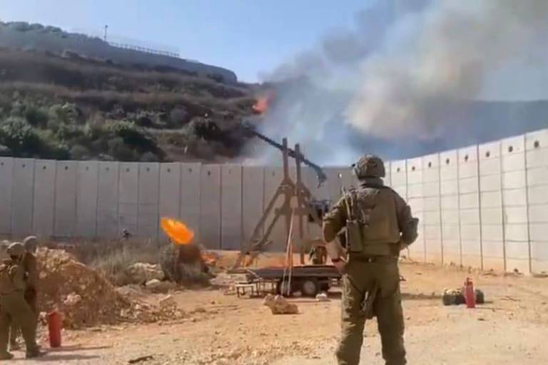 Israel usa catapulta medieval para atacar o Hezbollah; vídeo