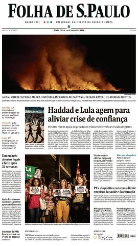 Capa da Edição Nacional da Folha