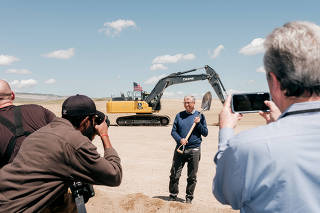 Bill Gates, the former head of Microsoft and currently ranked as the worldÕs seventh-richest person, attends the groundbreaking for TerraPowerÕs nuclear power plant near Kemmerer, Wyo., June 10, 2024. (Benjamin Rasmussen/The New York Times)