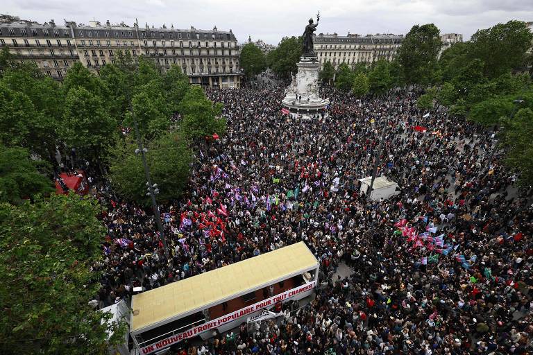 Milhares protestam na França contra avanço da ultradireita no Parlamento Europeu