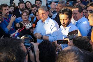 prefeito Ricardo Nunes (MDB) e o governador Tarcísio de Freitas