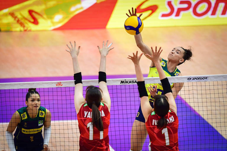 Brasil perde semifinal para o Japão na Liga das Nações de vôlei feminino