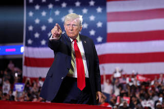 Former U.S. President and Republican presidential candidate Trump's campaign event in Philadelphia