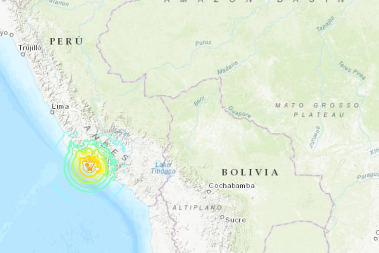 Terremoto de magnitude 7,0 atinge costa sul do Peru e é sentido em Lima; veja vídeo