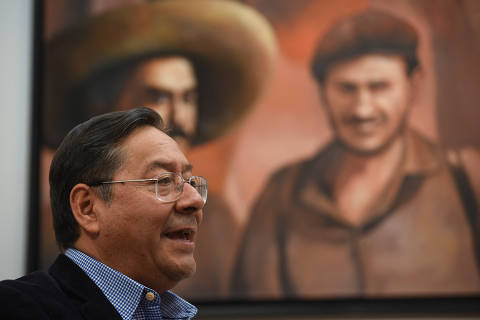Bolivia's President Luis Arce speaks during an interview with Reuters, in La Paz, Bolivia June 28, 2024. REUTERS/Claudia Morales ORG XMIT: GGGCDG06