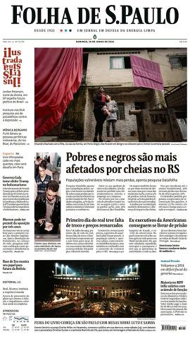 Capa da Edição Nacional da Folha