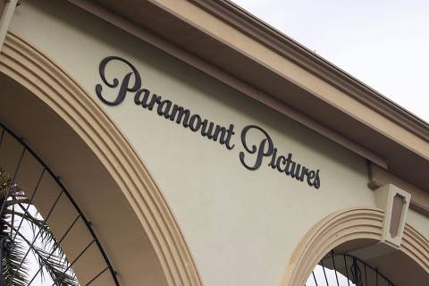 LOS ANGELES, CA - MAY 04: Paramount Pictures signage is shown after the company posted a large second-quarter earnings decline on May 4, 2023 in Los Angeles, California. Paramount's stock finished the session down 28.3% today, its biggest daily percentage drop on record, on top of being engulfed in the Hollywood writers strike struggle this week.   David McNew/Getty Images/AFP (Photo by DAVID MCNEW / GETTY IMAGES NORTH AMERICA / Getty Images via AFP)