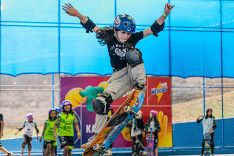 Meninas foram o dobro de meninos no skate; meta da iniciativa é competições tenham equilibrio de gênero