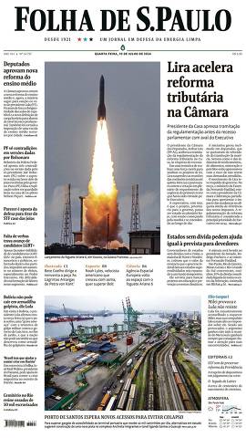 Capa da Edição Nacional da Folha