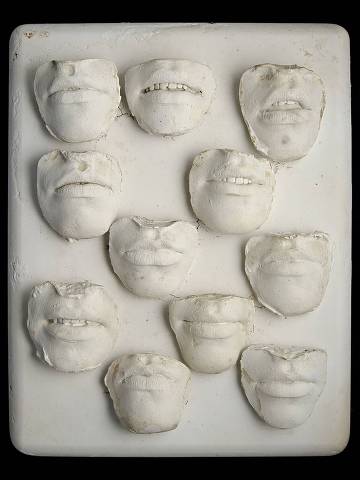 Amelia Toledo (Brazil19262017 Brazil). Sorriso do menina (Girls smile), 1976. Mold in plaster, 16 9/16 × 13 × 3 1/8 in. (42 × 33 × 8 cm). Collection of Fernando and Camila Abdalla. © Amelia Toledo MAX PRINT SIZE 10 x 6.5 in.