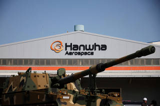 FILE PHOTO: Hanwha Aerospace and its K-9 howitzer