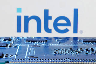 FILE PHOTO: Illustration shows Intel logo