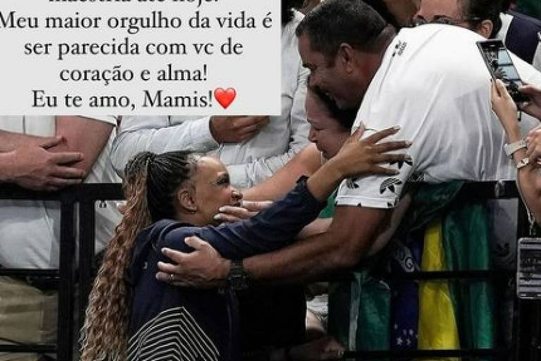 Rebeca Andrade se declara à mãe no Dia dos Pais: 'Meu maior orgulho é ser parecida com você'