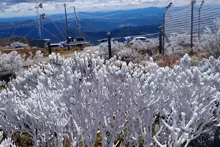 Santa Catarina registra neve em três cidades