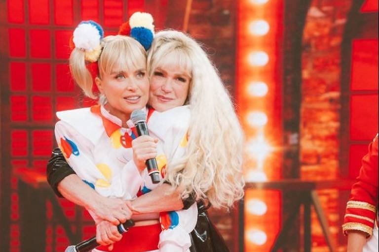 Xuxa e Angélica trocam de papéis na Batalha do Lip Sync no Domingão com Huck